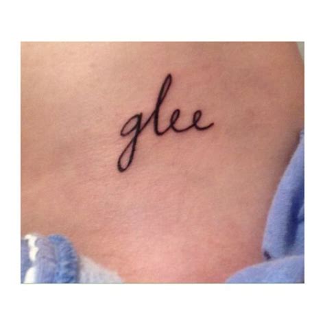 Glee ️ Tattoos And Piercings Tattoo Quotes Body Art