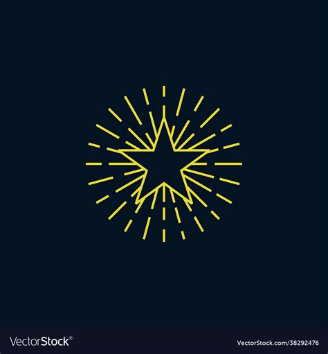 Shining Star Logo Royalty Free Vector Image Vectorstock