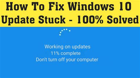 How To Fix Windows 10 Update Stuck On Working On Updates Youtube