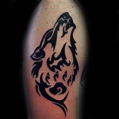 50 Tribal Wolf Tattoo Designs For Men Canine Ink Ideas