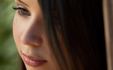 Brunettes Women Lips Pornstars Green Eyes Faces Hair In Face Sally