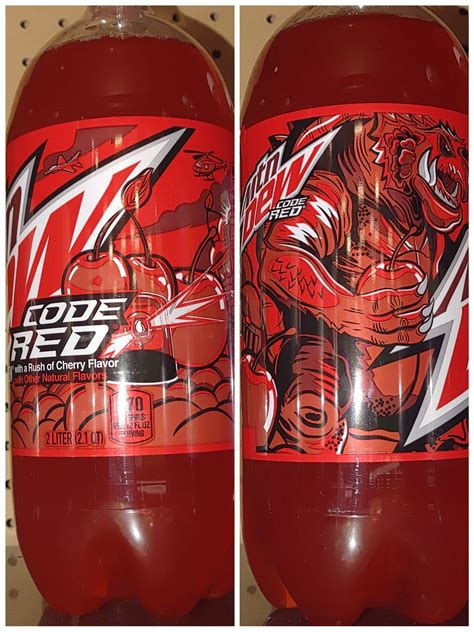 Dew Code Red Liter Started Having The New Label Here Before The Other Packages Mountaindew
