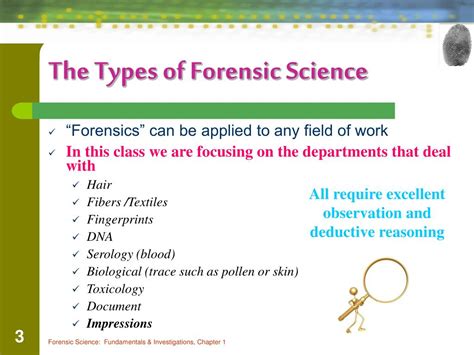 Forensic Science Types