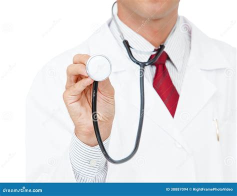 Male Doctor Showing Stethoscope Stock Photo Image Of Doctor
