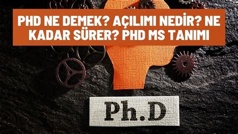 Phd Ne Demek Açılımı Nedir Ne Kadar Sürer Phd Ms Tanımı Akademi