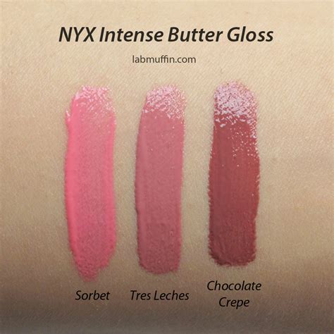 Nyx Butter Gloss And Intense Butter Gloss Swatches And Review Lab