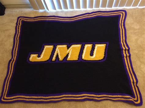 James Madison University Crocheted Blanket