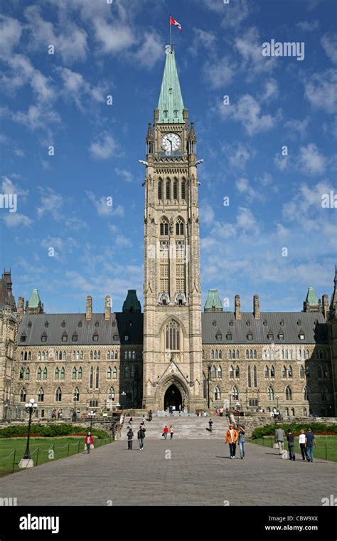 Canadian Parliament Building Ottawa Peace Tower Stock Photo Alamy