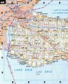 Road map Windsor city surrounding area (Ontario, Canada) free large ...