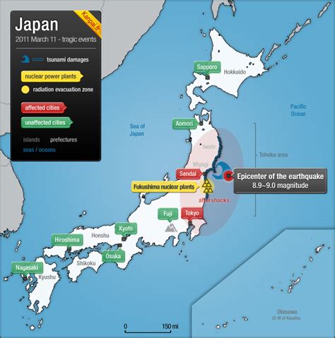 Latest tsunami warnings for the pacific rim can be found here: Map of Japan since March 11