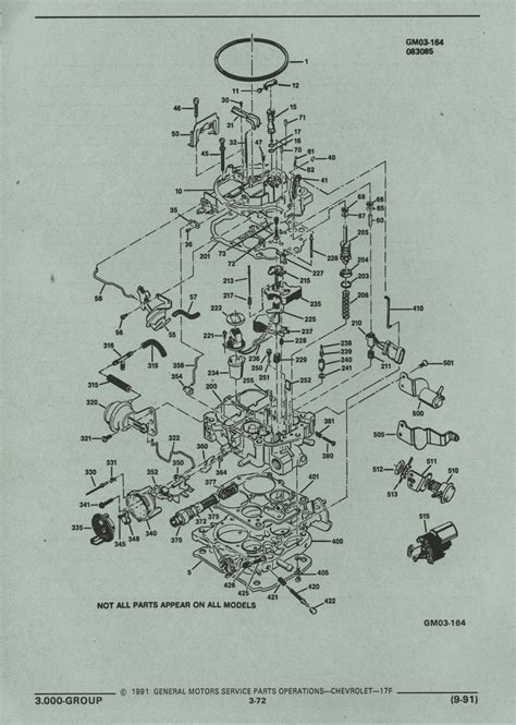 1966 69 Quadrajet Barrel Carburetor Exploded View 40 Off