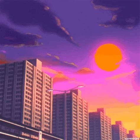 Image of sunset wallpapers hd background images wallpaper cart. 90s sunset GIF in 2020 | Aesthetic gif, Aesthetic anime ...