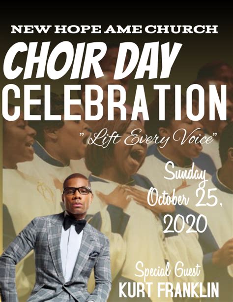 Church Choir Day Program Concert Event Flyer Template Postermywall