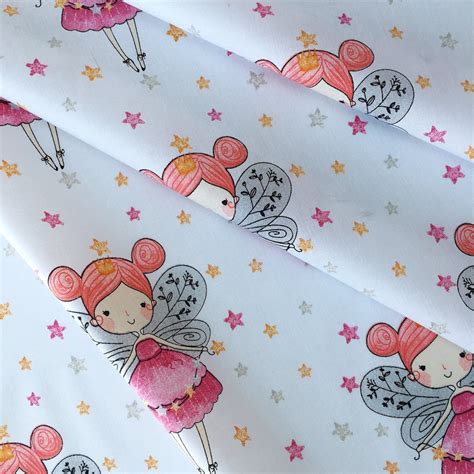 Fairies Fabric By The Yard 100 Cotton Fairy Nursery Kids Etsy
