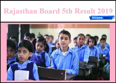 Rajasthan Board 5th Result 2019 Download Class 5