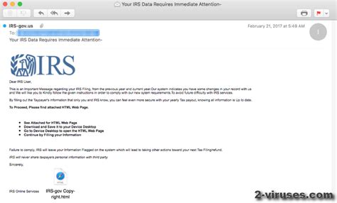 Irs Online Email Scam How To Remove Dedicated 2
