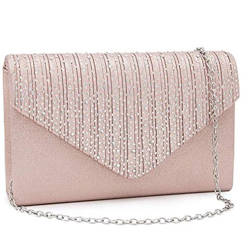 Blush Evening Bag Milisente Evening Bag For Women Glitter Rhinestone