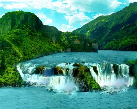 42 Tropical Waterfalls Wallpaper Wallpapersafari