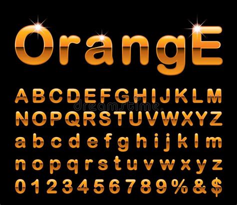 Abc Orange Letters Stock Vector Illustration Of Type 99764118
