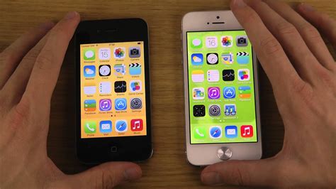 Iphone 5 Ios 7 Gm Vs Iphone 4 Ios 7 Gm Opening Apps Speed Test Youtube