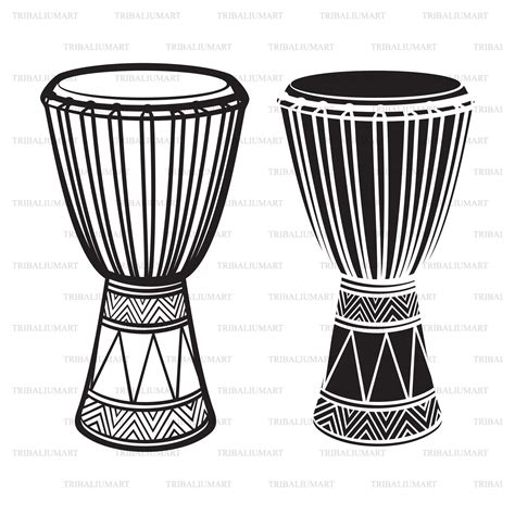 African Drum Djembe Or Jembe Cut Files For Cricut Clip Etsy