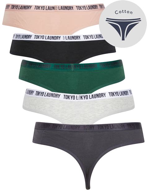 Tokyo Laundry Womens Underwear 5 Pack Briefs Knickers Thongs