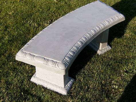 Concrete Scallop Curved Bench With Matching By Concreteyarddecor