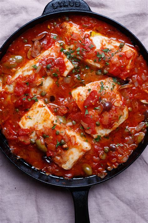Baked Halibut With Tomatoes Olives And Capers — Amanda Frederickson