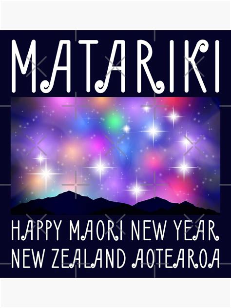 New Zealand Aotearoa Matariki Festival Happy New Year Maori Bright