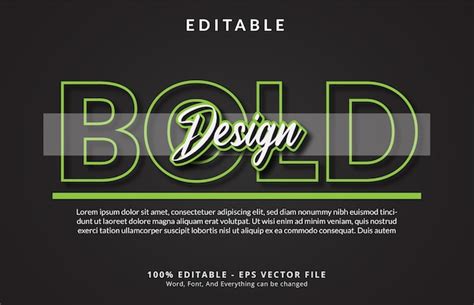 Premium Vector Bold Design Fashion Text Effect Editable