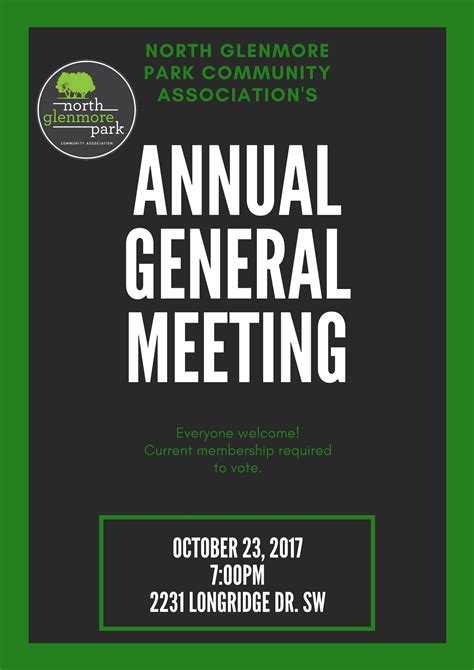 Annual General Meeting 2017 North Glenmore Park Community Association