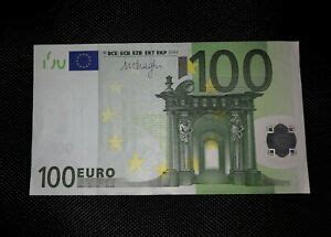 Streifen mit einem speziellen hologramm auf der oberseite 2. 100€ Euro Schein alte Ausführung 2002 Unterschrift Draghi super Zustand | eBay