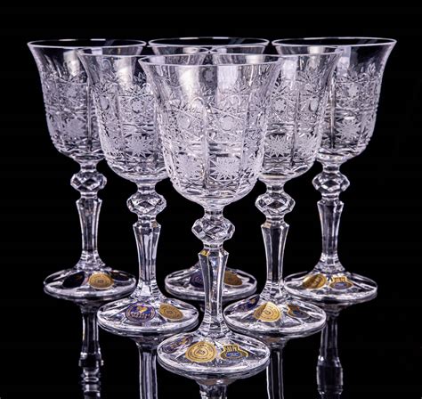Red Wine Crystal Glasses 220ml Bohemia Crystal Original Crystal From Czech Republic