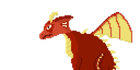 Adult Fire Dragon Pixel Art