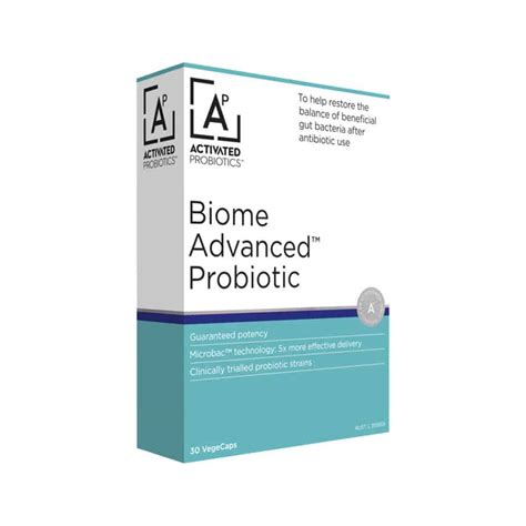 Biome Advanced Probiotic 30 Capsules Activated Probiotics Glow Health