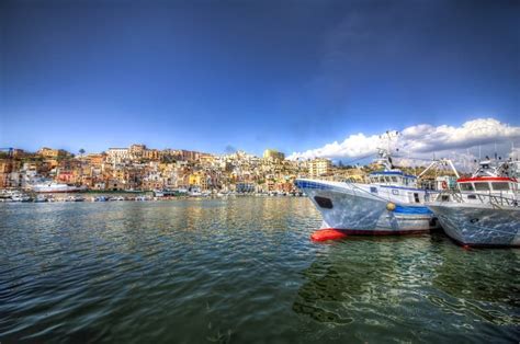 The Harbour Of The Colorful City Of Sciacca Sicily Stock Photo Image