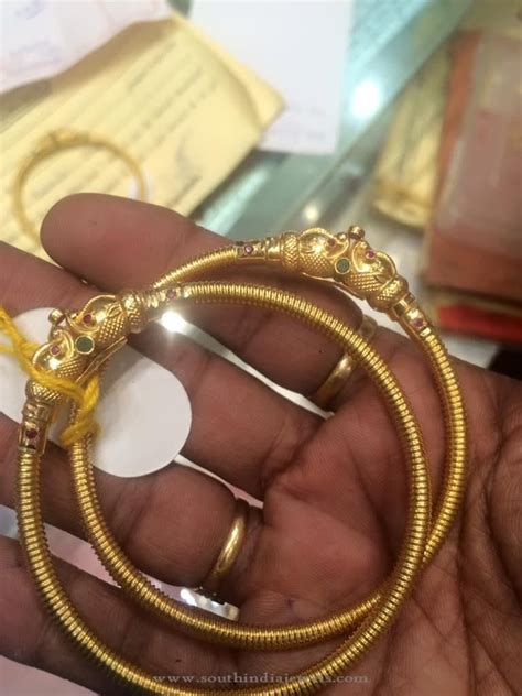 The changes apart, bangles always stood the test of time and have become a. 11 Grams Simple Kada Bangles from PSJ | Gold bangles ...