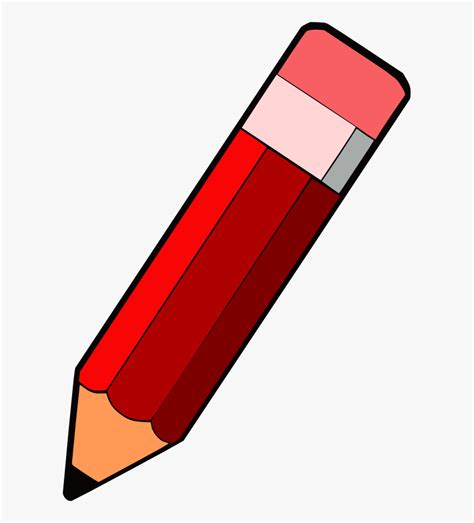 Colored Pencil Clip Art Red Pencil Clipart Hd Png Download