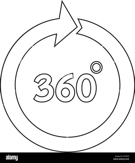 360 Degree Icon Stock Vector Image And Art Alamy