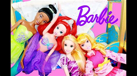 Disney Princess Barbie Doll Videos Doll Collection Ariel Aurora Youtube