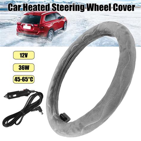 Buy Universal Car Steering Wheel Cover 38cm 12v Auto Heated Winter Warm