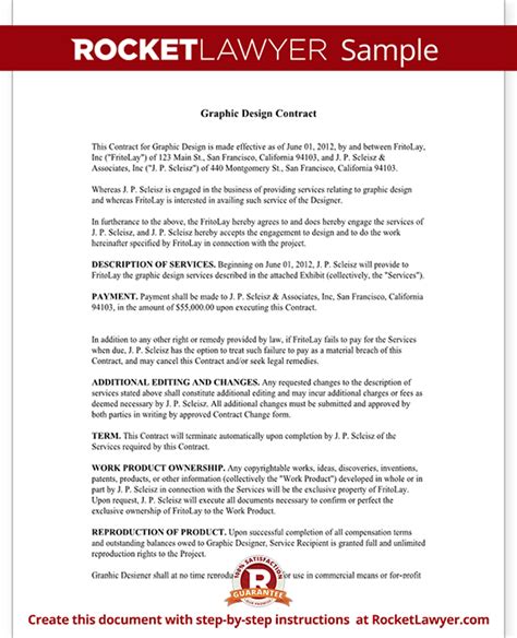 Graphic Design Contract Template With Sample