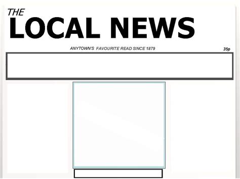 Newspaper Front Page Layout Blank Newspaper Template Word Article