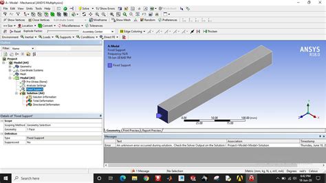 Ansys Workbench 18 Not Able To Solve Simple Results — Ansys Learning Forum