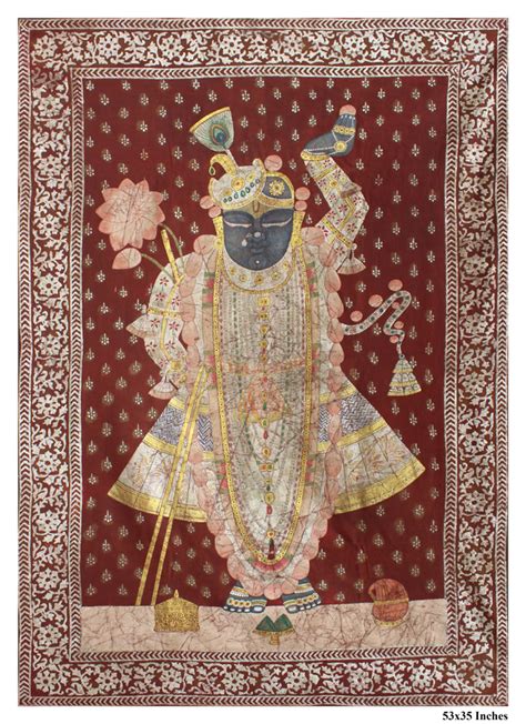 Pichwai Painting Shri Nath Ji Painting Handmade Art Lord Krishna