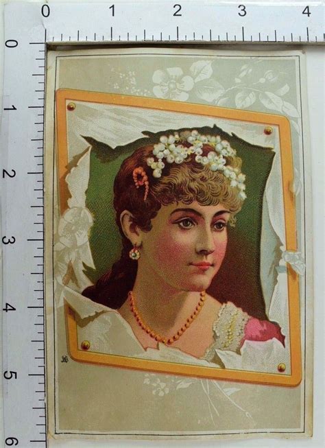 Lovely Large Victorian Trade Card Image Of Pretty Woman Stunning B Ebay