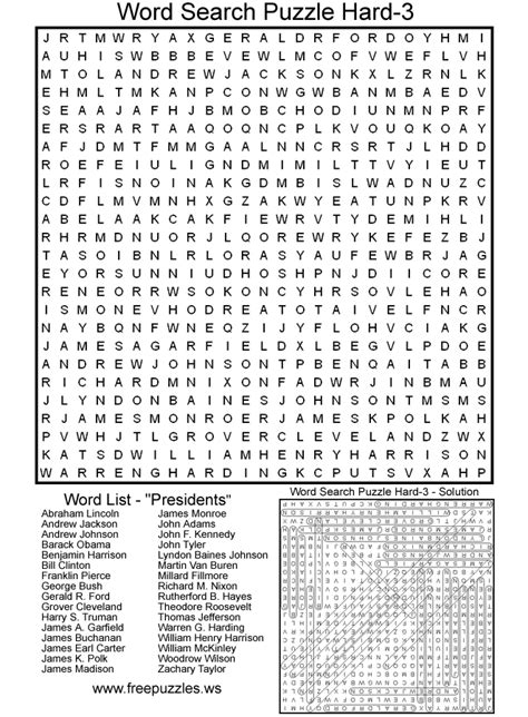Difficult Find A Words Printable Words Print