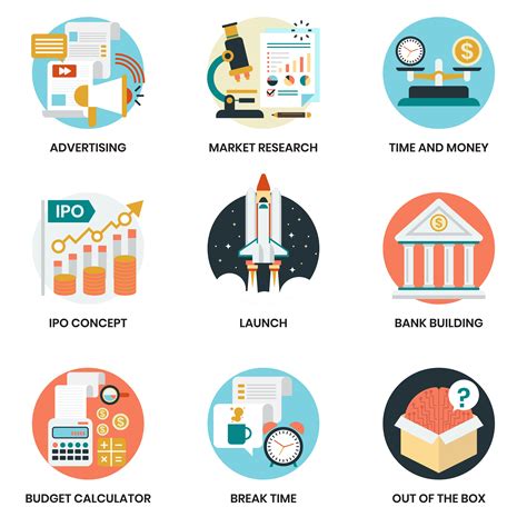 Business Icons Set For Business Marketing 452647 Vector Art At Vecteezy