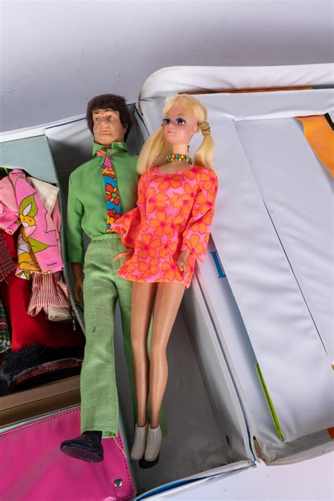 Vintage Barbie And Ken Dolls Clothing And Accessories In Barbie And P J Sleep N Keep Case