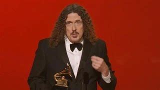 Alfred matthew weird al yankovic (born october 23, 1959) is an american musician, satirist, parodist, accordionist, and television producer. Weird Al Yankovic GRAMMY speech. Just look how empty the theater is. | Funny Pictures, Quotes ...